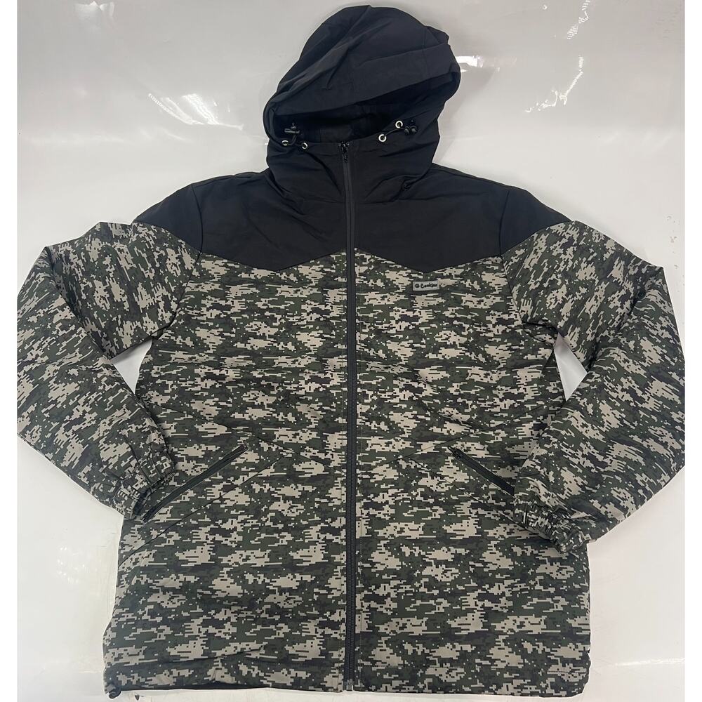 Cookies Harvest Pixel Camo Nylon Hooded Jacket SZ SMALL NWT